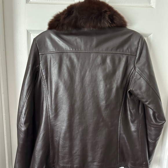 Leather & Fox fur jacket - Picture 2 of 4
